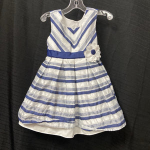 striped pattern formal dress