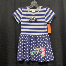 Load image into Gallery viewer, striped &amp; dots dress w/ peppa
