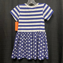 Load image into Gallery viewer, striped &amp; dots dress w/ peppa
