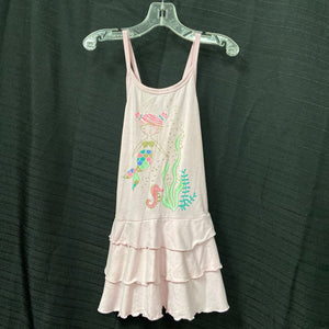 mermaid strap sleeve dress