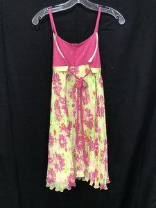 flowers skirt sequin top dress