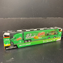 Load image into Gallery viewer, Authentics Ty Dillon Petty GMS #42 Car Hauler 1/64 NASCAR (NEW)
