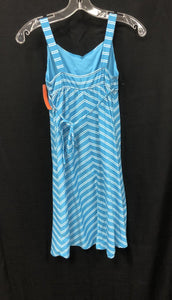 stripe pattern sun dress w/ beads