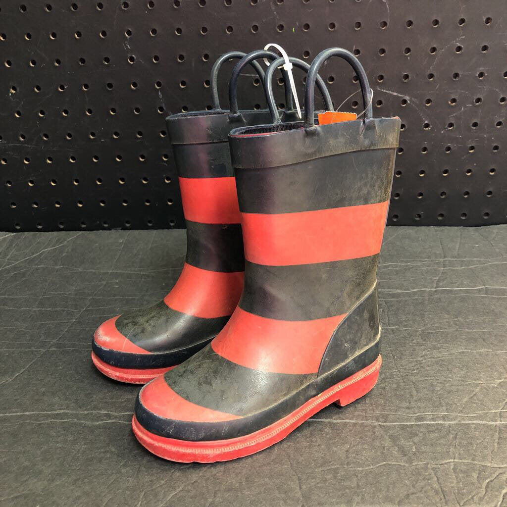 Boys Striped Rain Boots