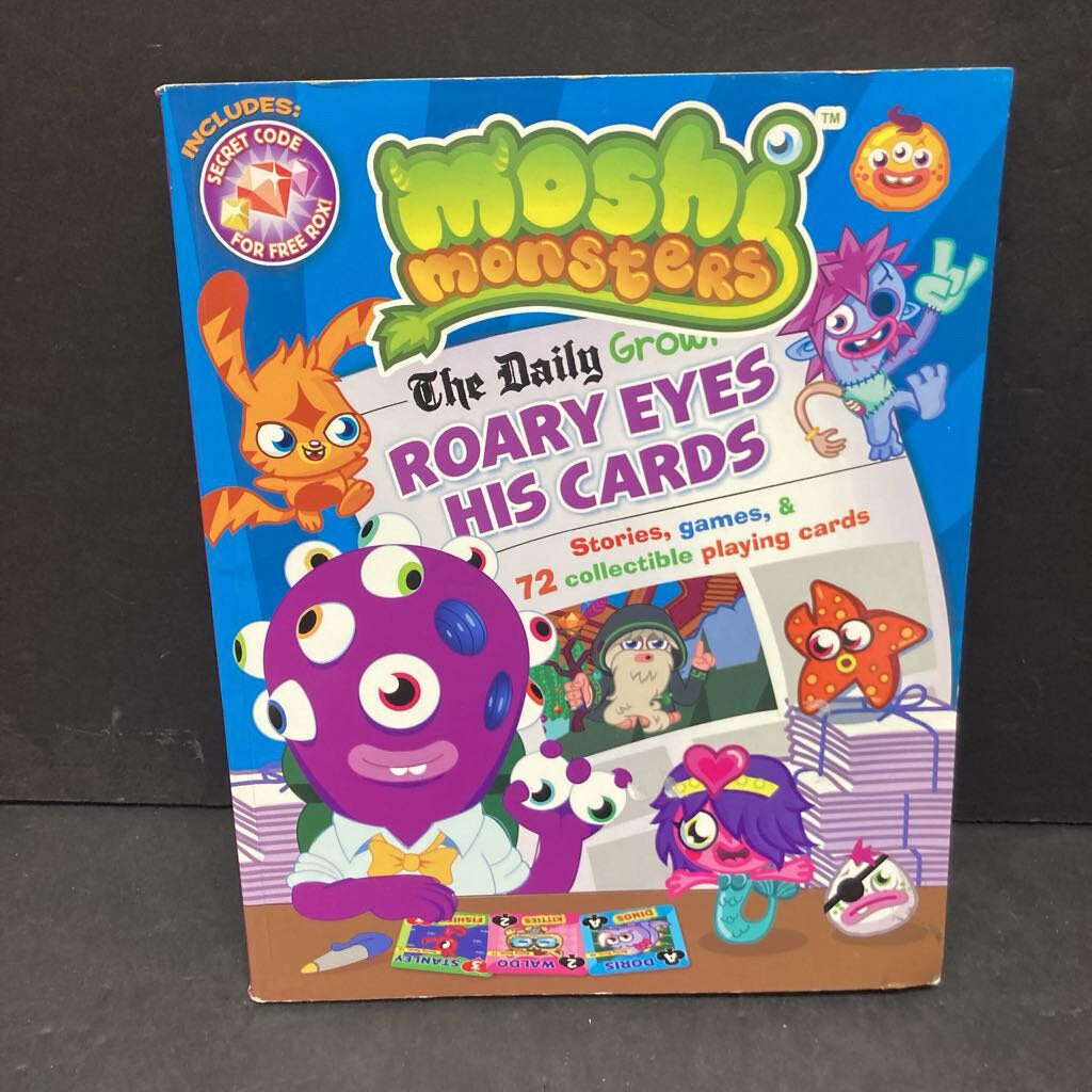 moshi monsters cards Roary Eyes His Cards!: Stories, Games, & 72 Collectible Playing Cards by Moshi Monsters