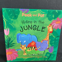 Load image into Gallery viewer, Peek and Pat: Hiding in the Jungle (Emma Davis) -touch &amp; feel board
