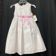 Load image into Gallery viewer, ruffle neck dots dress w/ bow (NEW)
