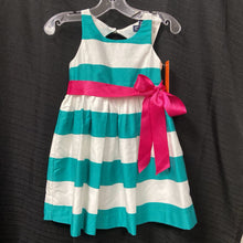 Load image into Gallery viewer, striped dress w/ tie bow (NEW)
