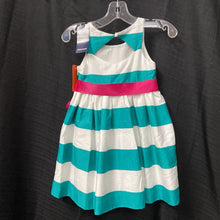 Load image into Gallery viewer, striped dress w/ tie bow (NEW)
