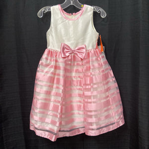striped w/ sheer skirt dress (NEW)