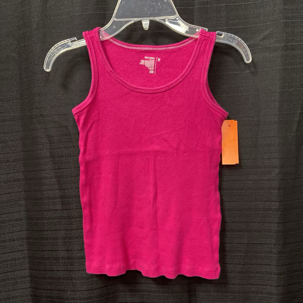 ribbed solid tank top