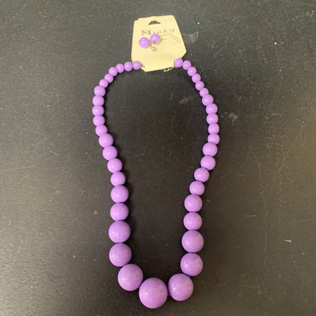 Beaded Necklace & Earrings Set (NEW) (Minky Accessories)