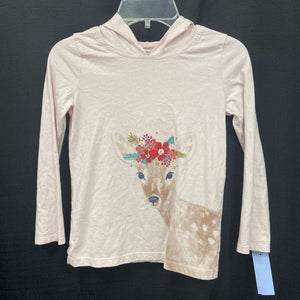 Deer Hooded T-Shirt Top