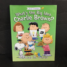 Load image into Gallery viewer, What's the Big Idea, Charlie Brown? (Charles M. Schulz, Diane Lindsey Reeves &amp; Cheryl Shaw Barnes) (Great Inventors) -hardcover character educational
