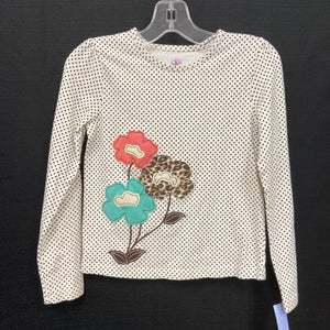 Polka Dot Flower T-Shirt Top