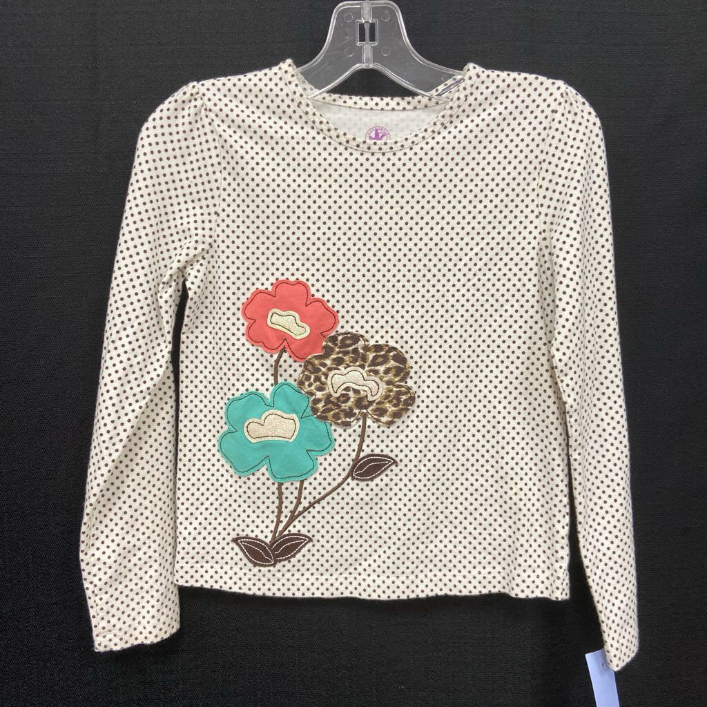 Polka Dot Flower T-Shirt Top
