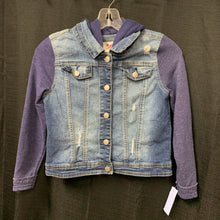 Load image into Gallery viewer, Hooded Denim Jacket
