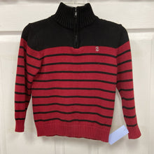 Load image into Gallery viewer, Half Zip Striped Sweater
