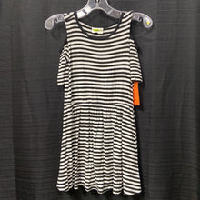 Load image into Gallery viewer, Striped Cold Shoulder Dress
