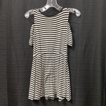 Load image into Gallery viewer, Striped Cold Shoulder Dress
