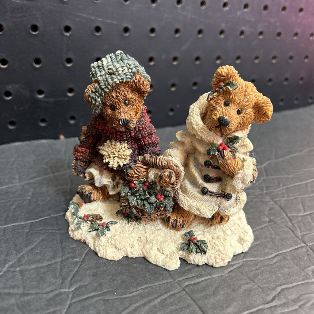 Edmund & Bailey... Gathering Holly Christmas Figurine