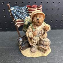 Load image into Gallery viewer, McBruin To Serve With Honor Figurine with USA flag
