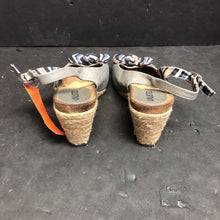 Load image into Gallery viewer, Girls Striped Bow Wedges
