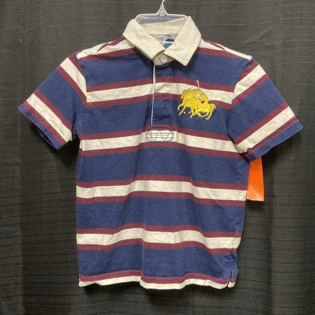 striped polo shirt