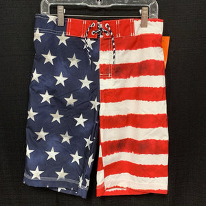 USA flag swim shorts