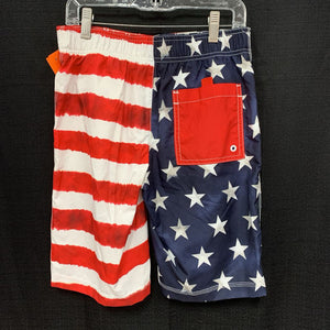USA flag swim shorts