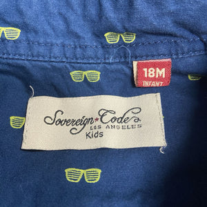 Sunglasses button shirt