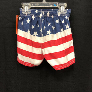 USA flag swim shorts