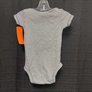 "tough guy" striped onesie