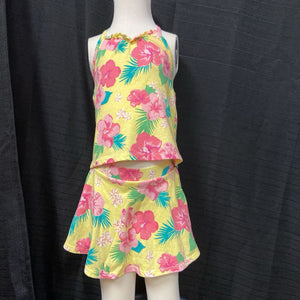 2pc tropical flower outfit