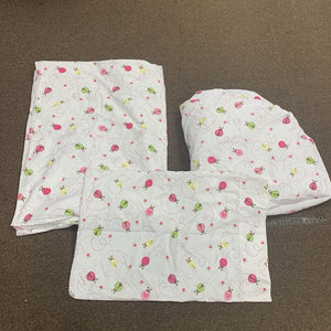 Ladybug Fitted Sheet, Flat Sheet, & Pillowcase Set