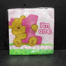 Load image into Gallery viewer, 16pk Bear 1st Birthday Napkins (NEW) (Paper Art)
