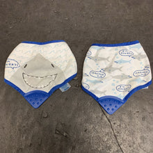 Load image into Gallery viewer, 2pk Shark Teething Bibs
