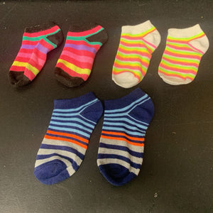 3pk Girls Striped Socks