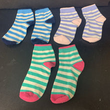 Load image into Gallery viewer, 3pk Girls Striped Socks

