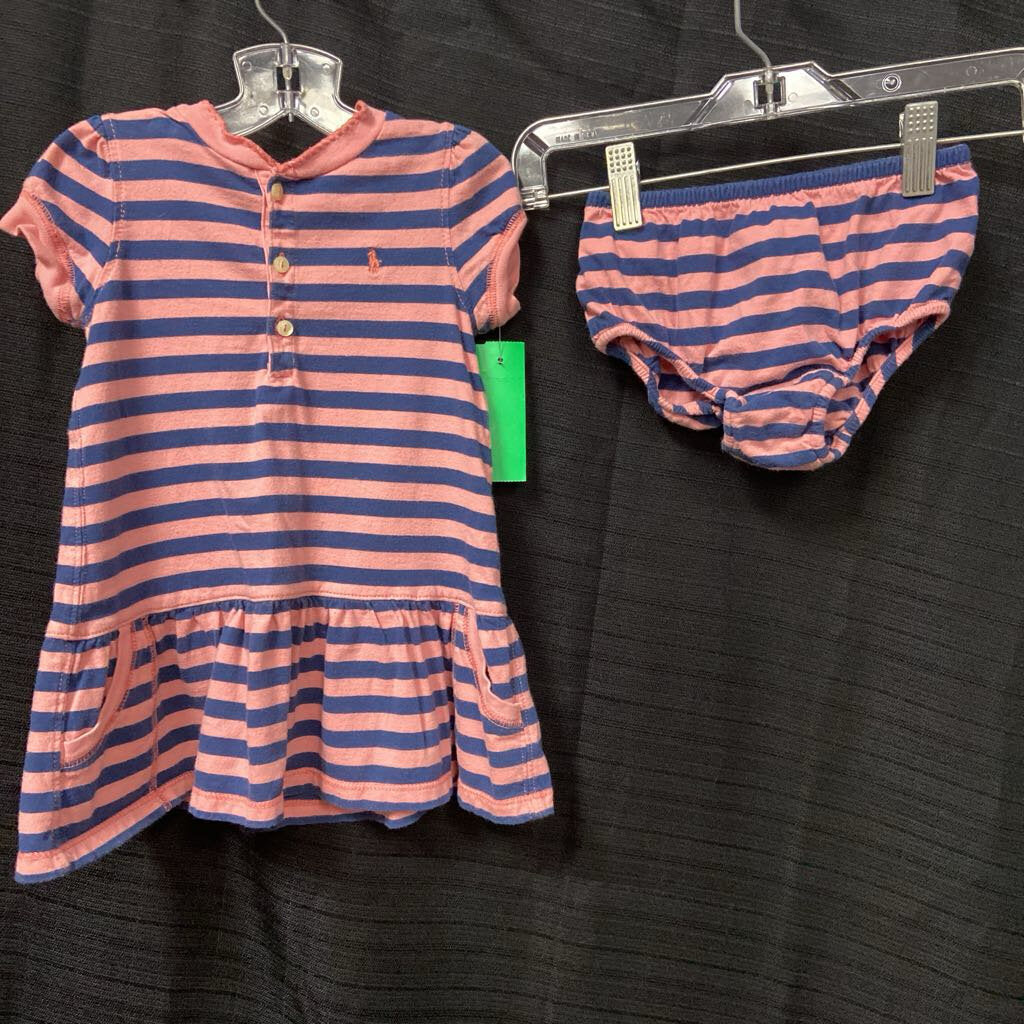 2pc Striped dress