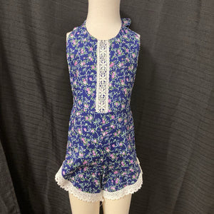 Floral lace romper (new)