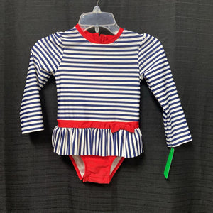 Striped swim suit