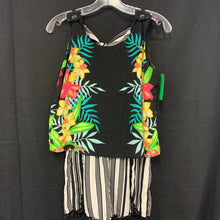 Load image into Gallery viewer, Tropical striped romper
