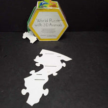 Load image into Gallery viewer, 21pc World Puzzle w/3-D Animals
