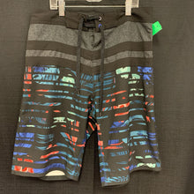 Load image into Gallery viewer, Striped tropical swim shorts
