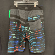 Load image into Gallery viewer, Striped tropical swim shorts
