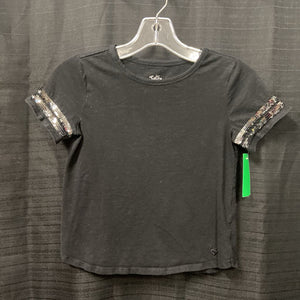 Sequin sleeve top