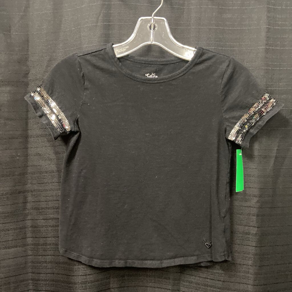 Sequin sleeve top
