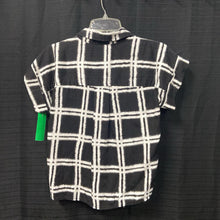 Load image into Gallery viewer, plaid button hem tie top
