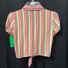 Load image into Gallery viewer, striped hem tie top
